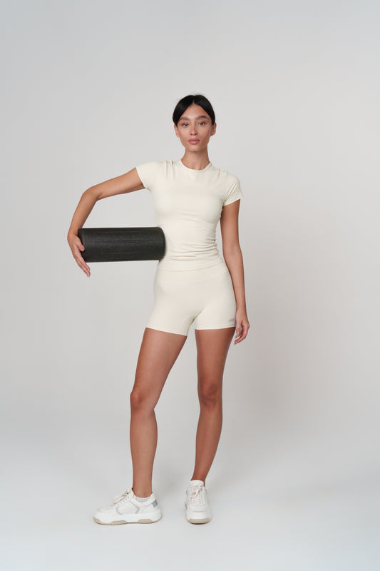 Creme Short Sleeve Top