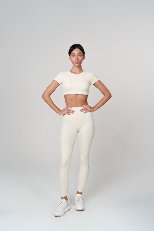 Creme Crop Top
