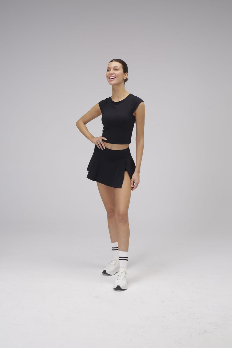 "Noir" Short Sleeve Top